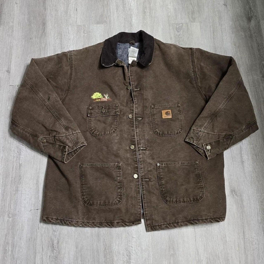 Vintage Carhartt Barn Jacket Mens C02 CHT Blanket Lined Coat USA UNION MADE